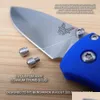 Facas de caça de acampamento Benchmade Bugout 535 Faca Parte Push Prego Liga de Titânio Parafuso DIY Faça Acessórios de Bolso Dobrável Empurrado S238 Dhjmu