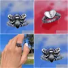 Rings Ins Hiphop Street Rock Bee Butterfly Flame Happy Chrysanthemum Heartbreak Titanium Steel Ring For Women Men Couple Drop Deliver Dhljz