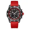 Luxury Men's Watch Japan Quartz Endurance Pro Chronograph Wristwatch Red Blue Rubber 1884 Men Watches Sapphire Glass Man Watc236K