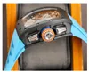 Ny kronograf Mekaniska handledsklockor RM11-03 Mekanisk lyx för man high end Factory 3K AAA Superb Designer Högkvalitativ kolfirbergummbandklockor