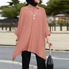 Ethnic Clothing Arab Women Muslim Blouse Vintage Lapel Neck Long Sleeve Solid Loose Shirt Casual Islamic Stylish Abaya Turkey Top