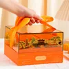 Geschenkpapier Mid-Autumn Moon Cake Box Acrylfenster Tragbare 8-teilige Eigelb-Knusperverpackung