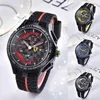 Montre de sport de luxe pour hommes, formule F1, bracelet en caoutchouc, Quartz en acier inoxydable, décontractée, horloge 300w