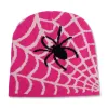 Winter Women Men Warm Spider Web Pattern Knitted Hat Male Cool Beanies Hats Autumn Casual Skullcap Adult Colors Soft Unisex Caps