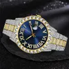 Iced Out Watch Men Luxury Brand Full Diamond Mens Watches AAA CZ Quartz Men's Watch Waterproof Hip Hop Male Clock Gift For Me3032