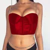 Canottiere Canotte Estate Crop Top Donne sexy Raso Bustier Biancheria intima femminile Cinghia a catena Casual Imbottito Lingerie Luxury Slip Ropa De Mujer