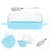 Plates Butter Crisper Kitchen Tray Clear Container Lid Cover Household Bread Plastic Cheese Storage Dish