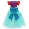 Special Occasions Mermaid Ariel Princess Girl Dress Cosplay Costumes for Kids Party Baby Girl Mermaid Dress Up Sets Children Halloween Clothing x1004