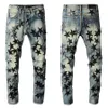 Jeans Lila Jeans Designer-Jeans für Herrenhose Gestapelte Jeans Herren Baggy Denim Tears European Jean Hombre Herrenhose Hose Biker