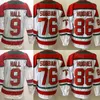 Men Ice Hockey 13 Nico Hischier Jersey Reverse Retro 76 PK Subban 7 Dougie Hamilton 86 Jack Hughes 9 Taylor Hall 30 Martin Brodeur Embroidery Red WHite Black Team Color