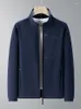 Мужские куртки 2023, осенняя куртка, корейская мода, воротник-стойка, софтшелл на флисовой подкладке, повседневное пальто-ветровка, большие размеры 8XL