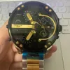 DZ Watch Mr Daddy 2 0 Kronograf Tvåfärgad rostfritt stålklocka DZ74592357