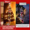 Juldekorativa LED -stege -lampor med klättring Santa Claus, 10ft Santa Climbing Ladder -lampor med avlägsna AMP 8 -belysningslägen för i