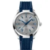 U1 Topp Automatisk herrklockor Aqua 39mm Terra Watch 8500 Mechanical Movement Sapphire Glass Diver Wristwatch Transparent Back Swim302T
