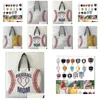 Sacs de plein air Sac de plage Sports Toile Softball Baseball Fourre-tout Football Shouder Girl Volleyball Totes Stockage Drop Livraison à l'extérieur Dheph