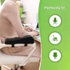 Oreiller 2 pièces chaise accoudoir ergonomique S soulagement de la pression avec coussinets en mousse à mémoire de forme en peluche noire