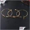 Pulsera para mujer con cuentas Sier Moon Star El diseño especial le brinda tendencias únicas Entrega de gotas Pulseras de joyería Dhgarden Dhumz