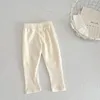Pantalons Automne Printemps Leggings pour bébés filles Pantalons polyvalents assortis aux couleurs Les enfants cultivent leur caractère moral Vêtements en coton