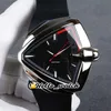 New Ventura Elvis80 Date H24551331 H24555331 Automatic Black Dial Mens Watch Red Gray Inner Case Rubber Strap Watches Hello 244n