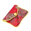 Jewelry Pouches 60X Small Box Red Bag Embroidered Silk Cloth Coin Purse