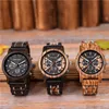 DODO DEER Men's watch Wood Watches Men clock Business Luxury Stop Watch Color Optional with Wood Stainless Steel Band C08 OEM250M