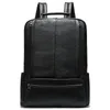 Mochila de couro genuíno viagem bolsa para portátil 15 polegadas back pack notebook mochila homens bolsas executivas sacos de trabalho de negócios