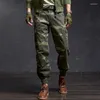 Herenbroek Mode Gedrukt Cargo Heren Losse Baggy Broek Casual Katoen Multi Zakken Kleding Y2k Streetwear Man