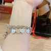 Luxury Designer Multiple Heart Bracelet Women Stainless Steel Chain on Hand Strands Couple Jewelry Gifts for Girlfriend Accessories Wholesale