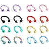 Nasenringe Ohrstecker 16G Hufeisenring Piercing Chirurgenstahl 316L Titan Septum Ohr Nase Lippe Tragus Körperschmuck Drop Lieferung DHSRS