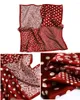 Scarves Men's 100 Silk Scarf Cravat Vintage Paisley Square Neckerchief Mufflers Hair Wraps Black Red