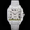 Eternity Jewelry Watches 2021 TWF 4SA0005舗装ダイヤモンドETA A2824自動メンズウォッチ完全アイスアウトダイヤモンドダイヤルクイックスイッチS279T