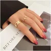 Klusterringar Vienkim Bohemian Geometric Sets Star Moon Flower Constellation Knuckle Finger Ring Set for Women Fashion Jewelry Drop de Dh4ah