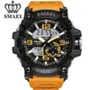 SMAEL hommes montre militaire 50 m étanche montre-bracelet LED Quartz horloge mâle relogios masculino 1617 montres de sport numériques hommes 251k