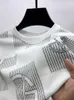 Magliette da uomo T-shirt girocollo di marca di fascia alta Primavera Autunno Stile coreano Moda pullover stampato Casual a maniche lunghe