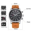 Benyar hommes montre haut de gamme de luxe mâle en cuir Quartz chronographe militaire étanche montre-bracelet hommes Sport horloge Relojes Hombre Y3009