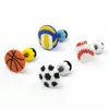 10pcs Charms Cartoon Sports Ball Shoe Accessories Football Basketball Buckle Decorations Fit Croc Wristband JIBZ Kids X-mas240C