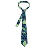 Bow Ties Men's Tie Botanical Leaf Neck Blue Green Elegant Collar Custom DIY Leisure Quality Necktie Accessories