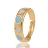 Pierścienie 8 kolorów biżuteria mody Emalia miłość Pierścień Mały świeży zaręczyny Przyjęcie Przyjazdu Prezent Upuszczenie Dhbur