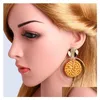 Dangle Chandelier Womens Rattan Earrings Girls Handmade Bamboo Woven Pendant Type Lightweight Geometric Pattern Drop Delivery Dhgarden Dhcoh