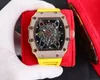 La fabbrica ZY produce orologio da uomo RM35-02 movimento meccanico svizzero cassa in acciaio tempestato di diamanti cinturino fibbia pieghevole