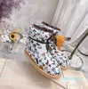 Ankle Boot Designer Women Snow Boots Down Boot Winter Flowers Print Shoes Outdoor Waterproof Keep Warm Cotton Shoe