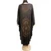 Abbigliamento etnico Abiti africani di lusso per donna 2023 Dashiki Diamond Abaya Dubai Abito da sera Abito lungo musulmano Mantella con cappuccio