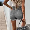 Kvinnors shorts kvinnor kläder 2023 hög midja bantning knopp denim knappar kvinnliga kläder sommar mode damer