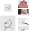 Band Rings Lover Romantic Hand and Hug Ring Creative Opening Love Justerbar Finger Female Mens Fashion Jewelry Gift Drop Delivery Dhjyx