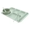 Dinnerware Sets Baby Containers Exquisite Dinner Tray Divider Creative Bowl Drop-Proof Rice Dishes Office Tableware