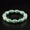 Natural Jade Bead Bracelets Jewelry Gift Real Carved Vintage Charm Green Talismans Emerald