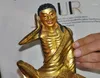 Dekorativa figurer gamla Tibet Buddhism Temple Bronze Glilt Milarepa Arhat Buddha Statue