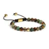 Beaded Natural Stone Rame Braided Yoga Bracelet With 6Mm Tiger Eye African Beads Stainless Steel Jewelry Not Fade Drop Delivery Brace Dhhcd