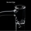 Volledig gelaste afgeschuinde rand Highbrid Auto Spinner Roken Quartz Banger met twee draaiende gaten 20 mmOD Naadloze Terp Slurper Nails voor glazen waterpijpen Dab Rigs