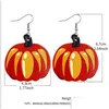 Lampadario pendente Autunno Ecopelle Orecchini pendenti a goccia Plaid Zucca Girasole Foglie d'acero Orecchini autunnali Gioielli Ringraziamento Dhe8K